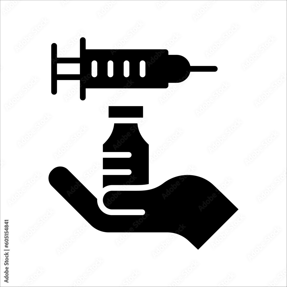 Poster solid vector icon for healthcare which can be used various design projects.