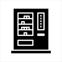 Solid vector icon for vending machine which can be used various design projects.