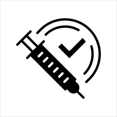 Solid vector icon for immunization which can be used various design projects.