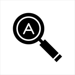 Solid vector icon for internet search which can be used various design projects.