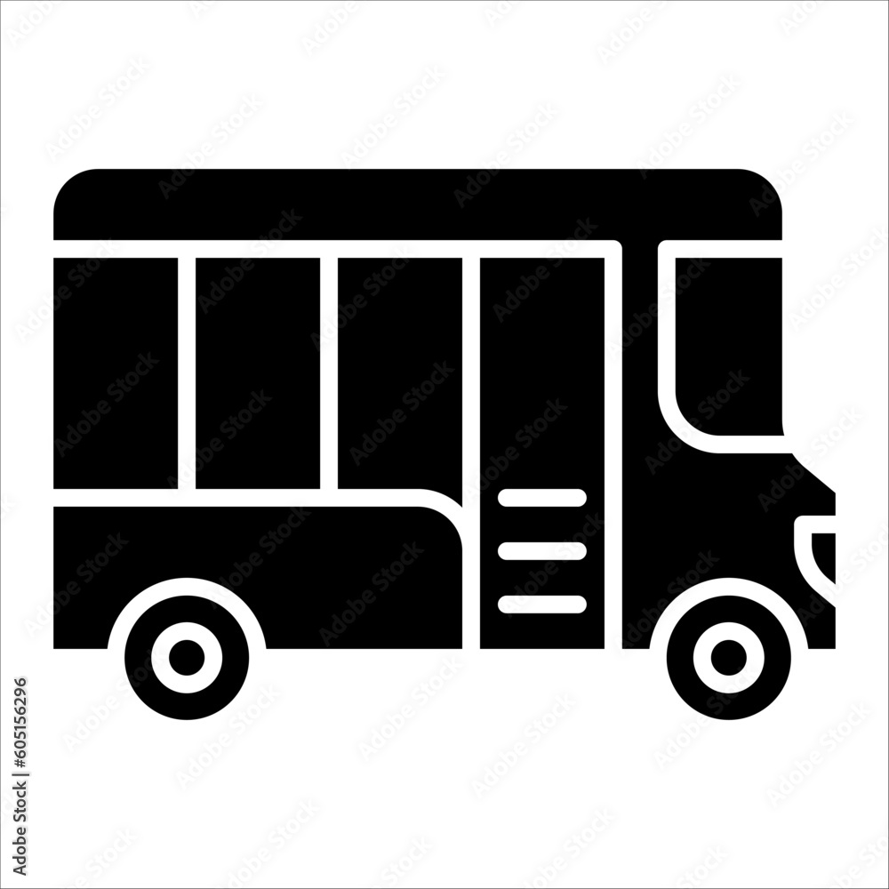 Aufkleber solid vector icon for public transport which can be used various design projects.