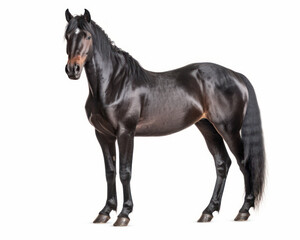 Obraz na płótnie Canvas photo of Morgan stallion isolated on white background. Generative AI