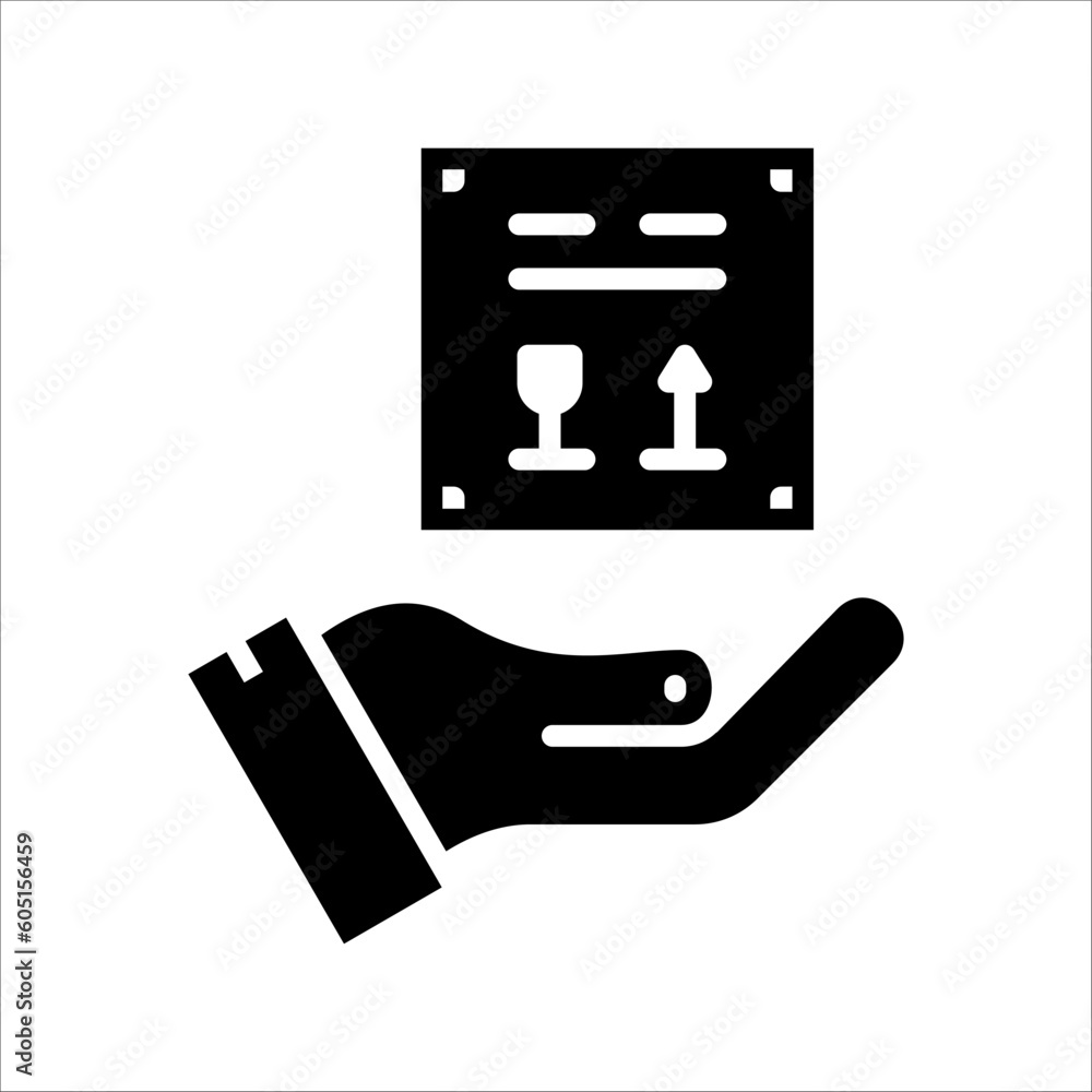 Poster solid vector icon for home delivery which can be used various design projects.