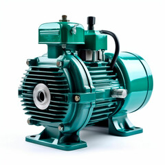 tifany color of engine isolated on white background created with Generative Ai technology