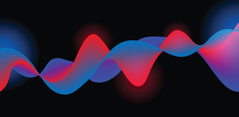 Abstract wave element for design. Abstract wavy background with modern gradient colors. Vector illustration design.