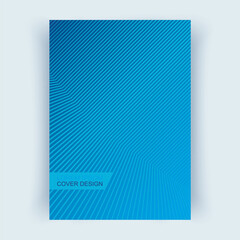 Cover layout, vertical orientation. Cover with abstract lines.