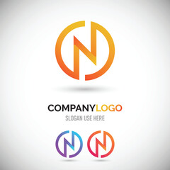 Minimalist N letter logo