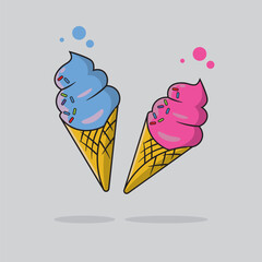 ice creams illustration design