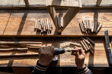 Do it yourself insect hotel made from hollow plant stalks