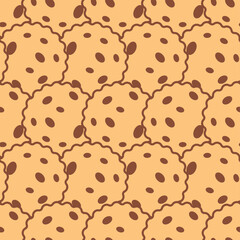 Cookie pattern seamless. Cookies background. Baby fabric texture