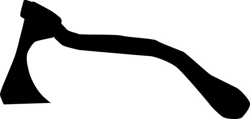illustration and clip art of an axe isolated on white.