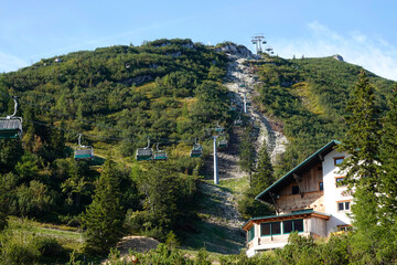 Blick vom und zum Hochkar Niederösterreich und Steiermark, Österreich im Herbst	