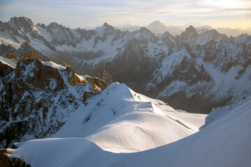 Mountains of Chamonix, Lac Bleu, Mont-Blanc, France.