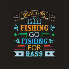 Obraz premium Fishing T-shirt Design vector