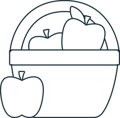 Apple harvest icon. Monochrome simple sign from agriculture collection. Apple harvest icon for logo, templates, web design and infographics.