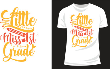 Little Miss First Grade Back To School T-Shirt

