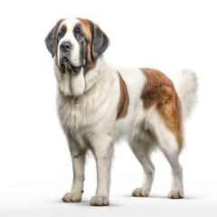 dog, pet, animal, Saint Bernard, puppy, white, cute, terrier, isolated, studio, portrait, jack, mammal, canine, breed, russell, small, brown, domestic, jack russell terrier, white background, young, f