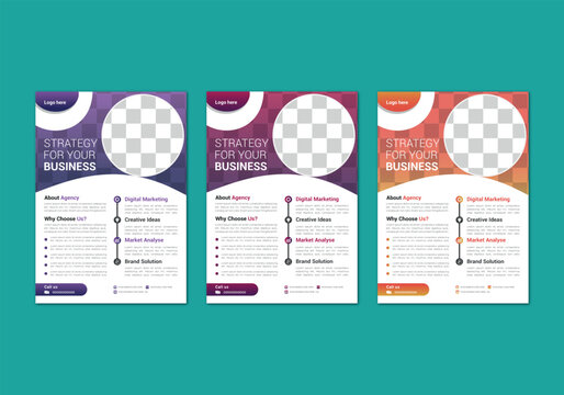 modern trend professional business flyer design corporate vector file print layout editable 