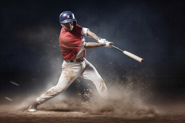 baseball player swinging his bat at thrown pitch