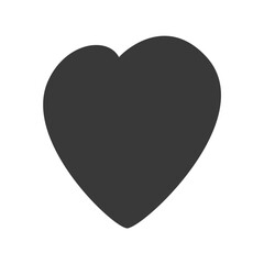 Silhouette heart illustration isolated on white background. Vector illustration