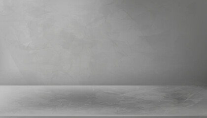 Empty Studio Background,Gray Concret Wall Texture with Shadow overlay on Cement floor.Vector Backdrop Display Horizon Sence Mockup for Product Presentation