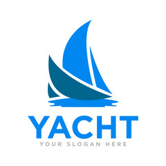 Yacht and Sailing Logo Design Illustration