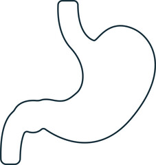 Stomach icon. Monochrome simple sign from anatomy collection. Stomach icon for logo, templates, web design and infographics.