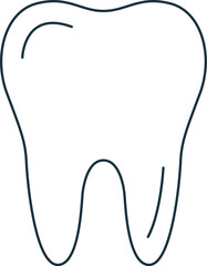 Tooth icon. Monochrome simple sign from anatomy collection. Tooth icon for logo, templates, web design and infographics.