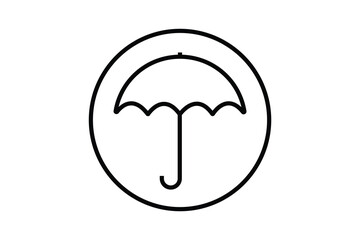 Umbrella icon symbol. insurance symbol, protection. Line icon style design. Simple vector design editable. EPS 10 and SVG files