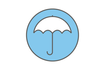 Umbrella icon symbol. insurance symbol, protection. Two tone icon style design. Simple vector design editable. EPS 10 and SVG files