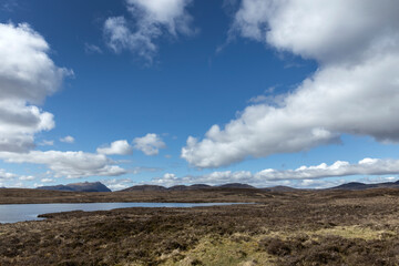 Fototapeta na wymiar Durness, Scottish highlands, Kyle of tongue, Scotland, clouds, 