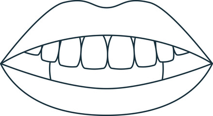 Mouth icon. Monochrome simple sign from anatomy collection. Mouth icon for logo, templates, web design and infographics.