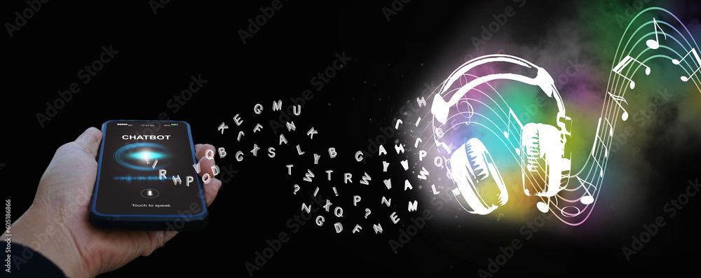 Poster text into melody: text-to-music concept with generative ai and language audio models. by the artific