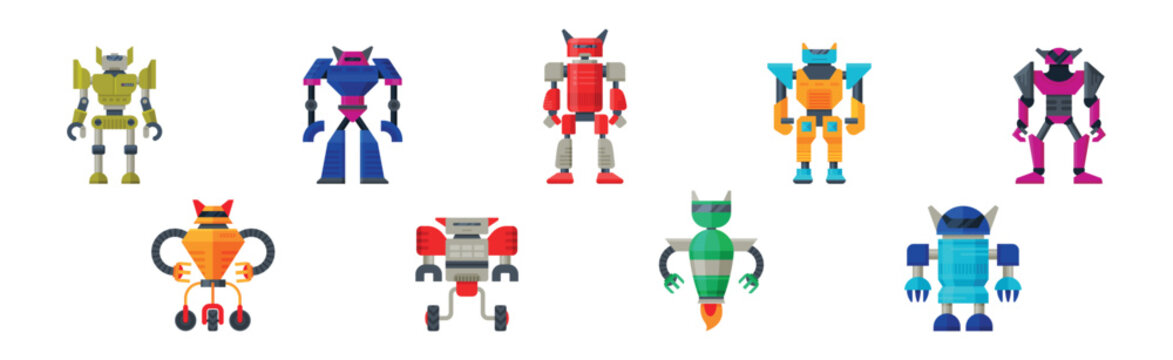 Robot Transformer as Automated Action Figure Toy with Shifting Parts Vector Set