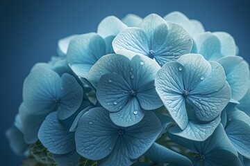 Hydrangea blue flower. Generate Ai