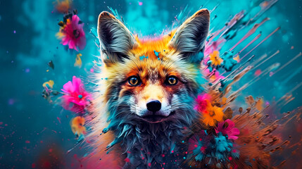 Close Portrait Red Fox Fantasy