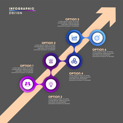 Business concept with infographic design 6 options.
