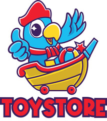 Bird Toy Cartoon Logo Mascot