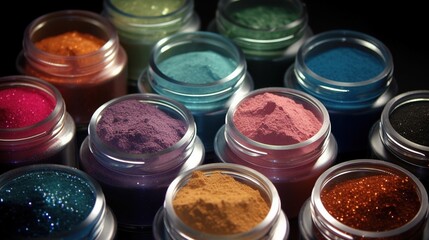 colorful dye powders isolated dust background