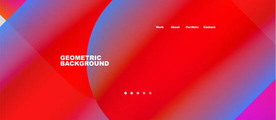 Fototapeta premium Abstract circles and round shapes landing page background. Vector Illustration For Wallpaper, Banner, Background, Card, Book Illustration, landing page. Pattern design concept