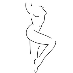Female Body Sexy Aesthetic Line Art