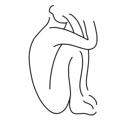 Female Body Sexy Aesthetic Line Art