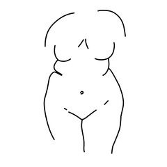 Female Body Sexy Aesthetic Line Art