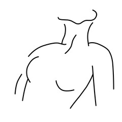 Female Body Sexy Aesthetic Line Art