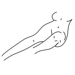 Obraz premium Female Body Sexy Aesthetic Line Art