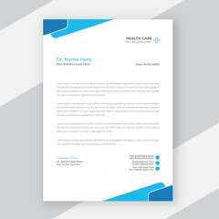 Professional doctor business medical service office letterhead template