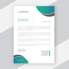Professional doctor business medical service office letterhead template