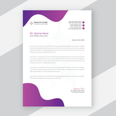 Medical Healthcare Business and Office Letterhead Template Design