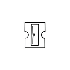 Pencil Sharpener Line Style Icon Design