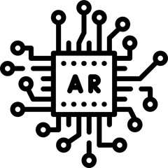 microchip icon with black color